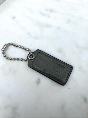 COACH Vintage Patent Leather Hang Tag, Gray